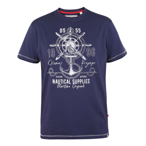 D555 Canterbury Nautical Supplies Print T-Shirt Navy